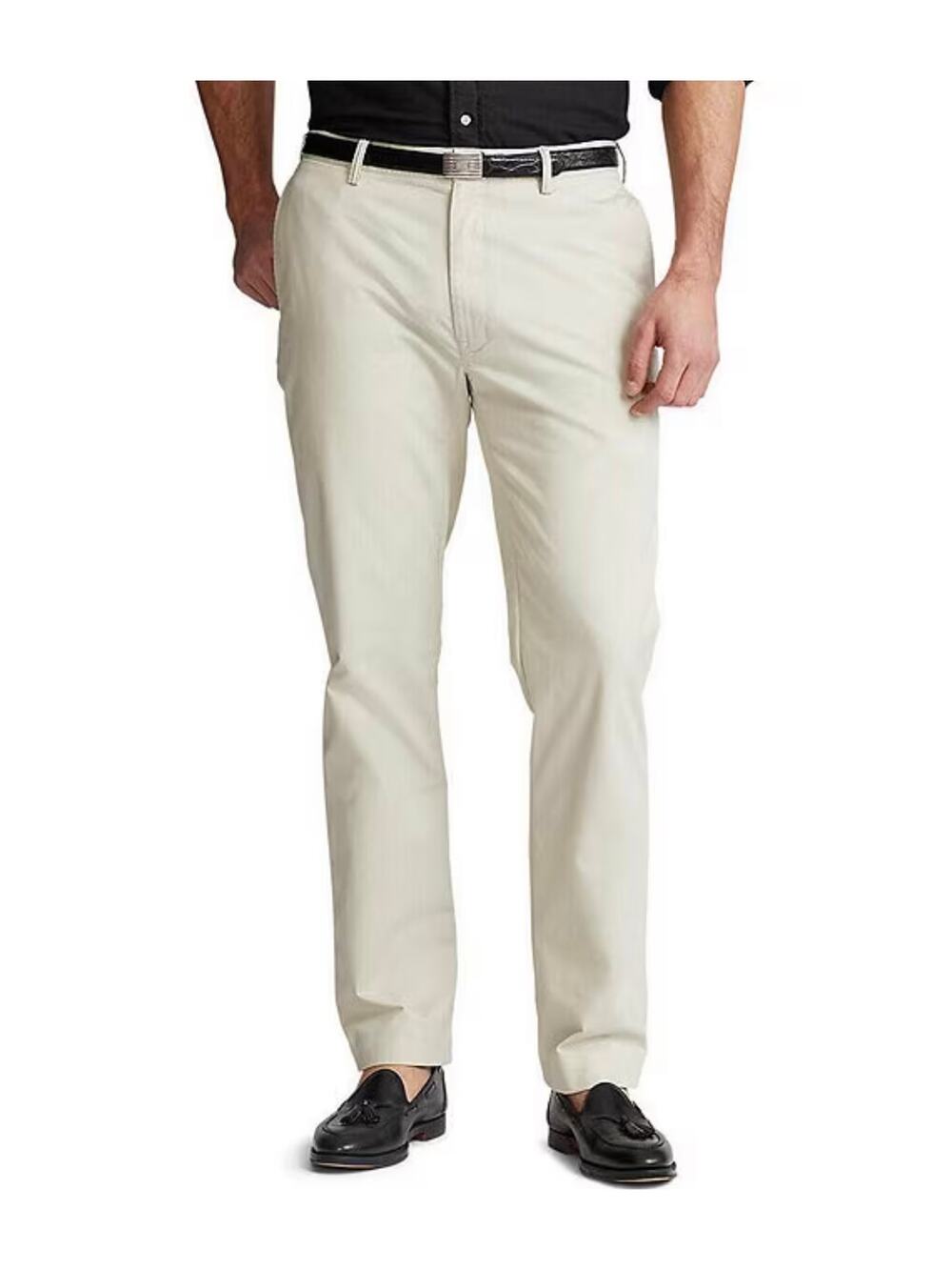 NWT POLO Ralph Lauren Classic Fit Chino Pants Lt Khaki Men's 50Bx30 Pima Cotton